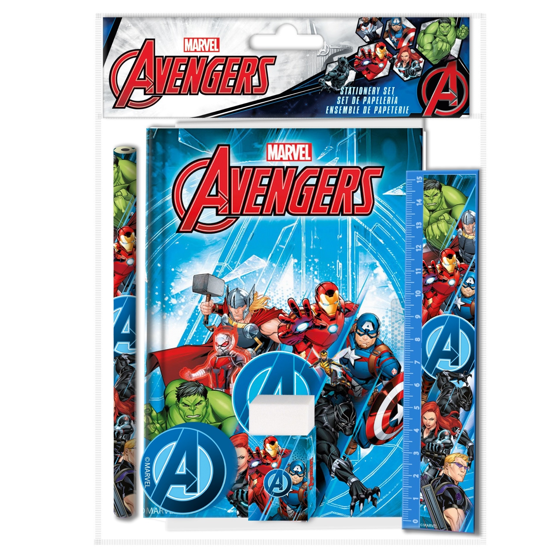 Set papetarie Avengers 5 piese Multicolor