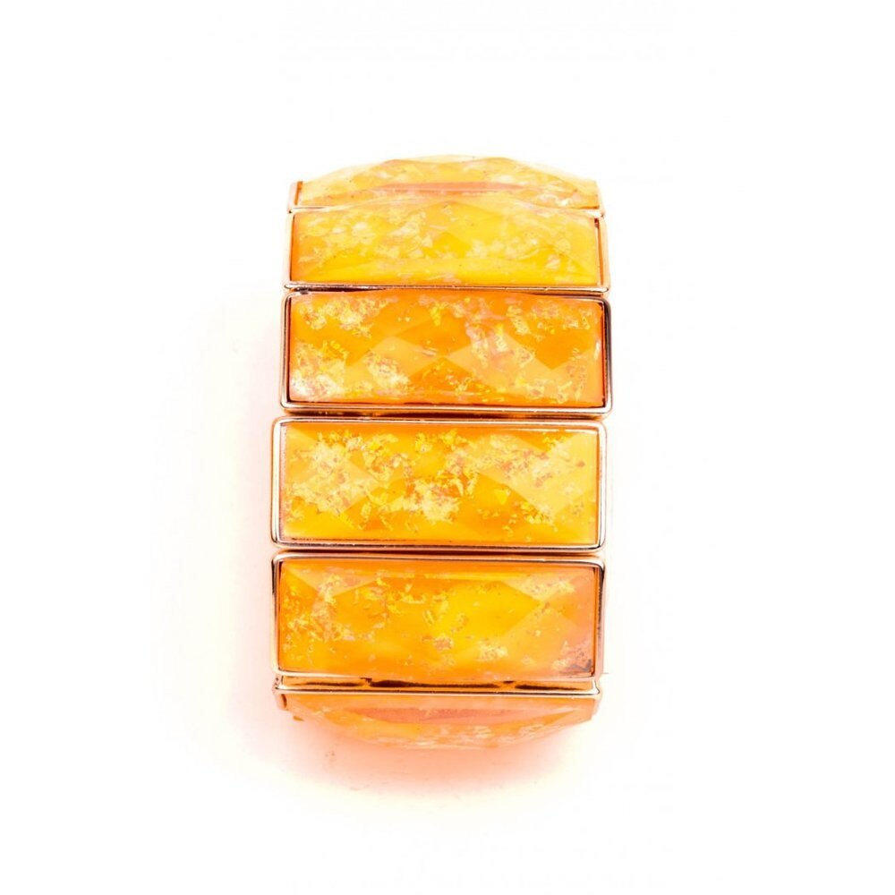 Bratara elastica cu pietre oranj