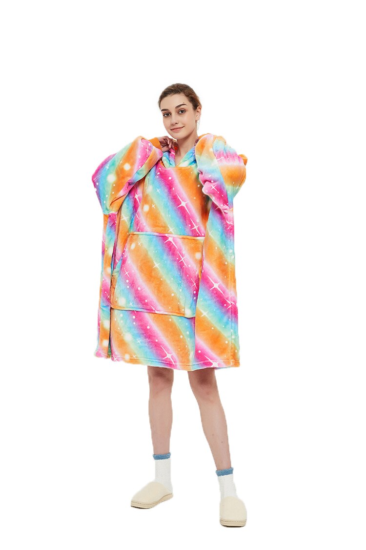 Hanorac superpufos, Panda Hug, super urias, marime universala, Multicolor, One Size