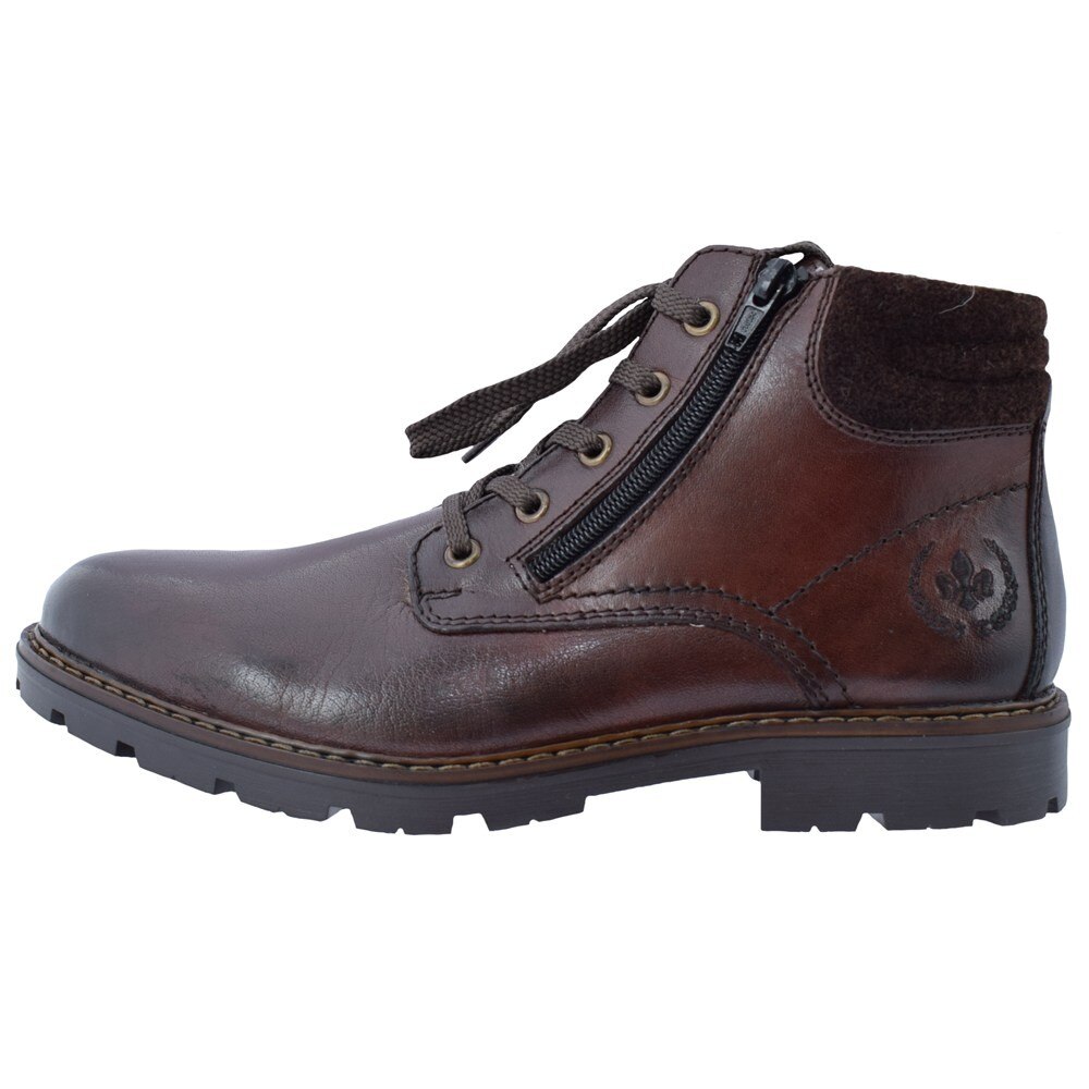 Ghete barbati, din piele naturala, marca Rieker, 32121-25-02-P-22, maro, Maro