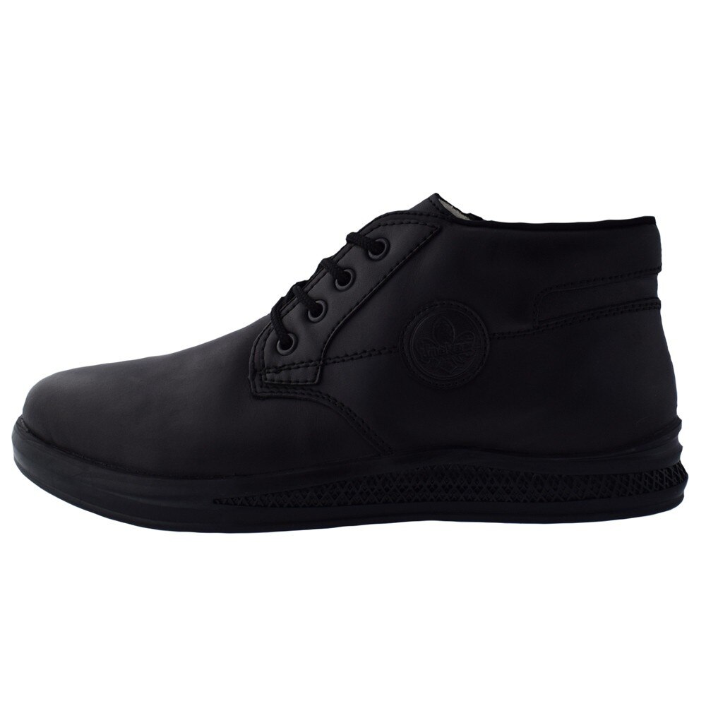 Ghete barbati, din piele naturala, marca Rieker, B3739-00-01-22, negru, Negru