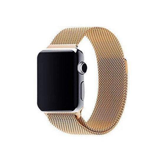 Curea Apple Watch, Milanese Loop, Compatibila cu Apple Watch 1/2/3/4/5/6, 42mm, Gold
