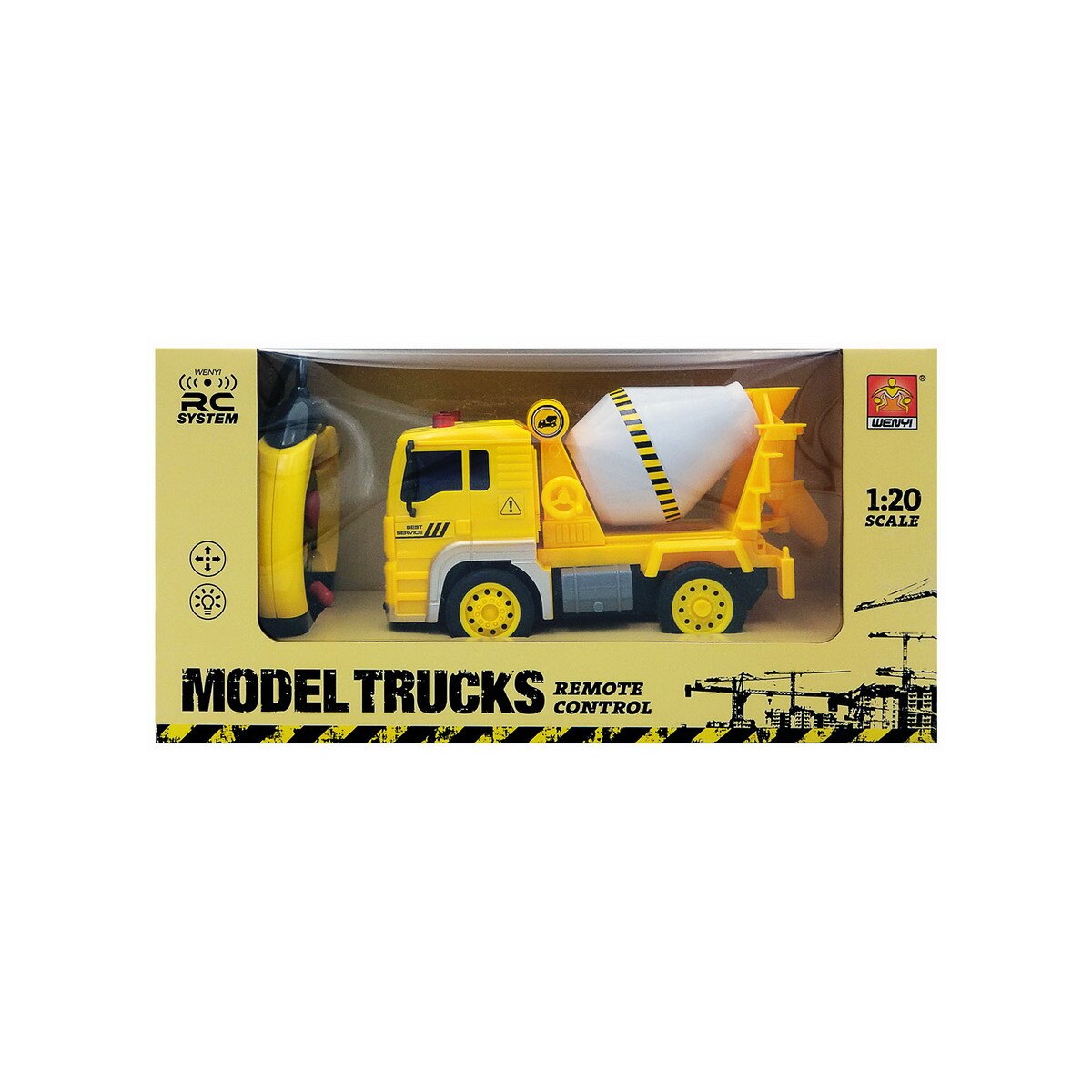 Masinuta Betoniera Cu Radiocomanda Cu Lumini Scara 1 La 20