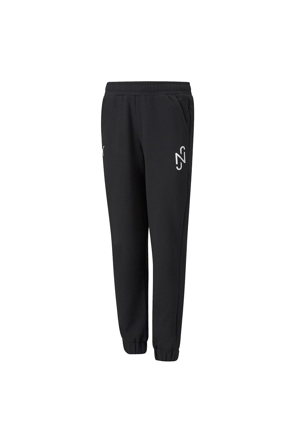 Puma, Pantaloni sport cu buzunare laterale, Negru/Alb, Negru/Alb