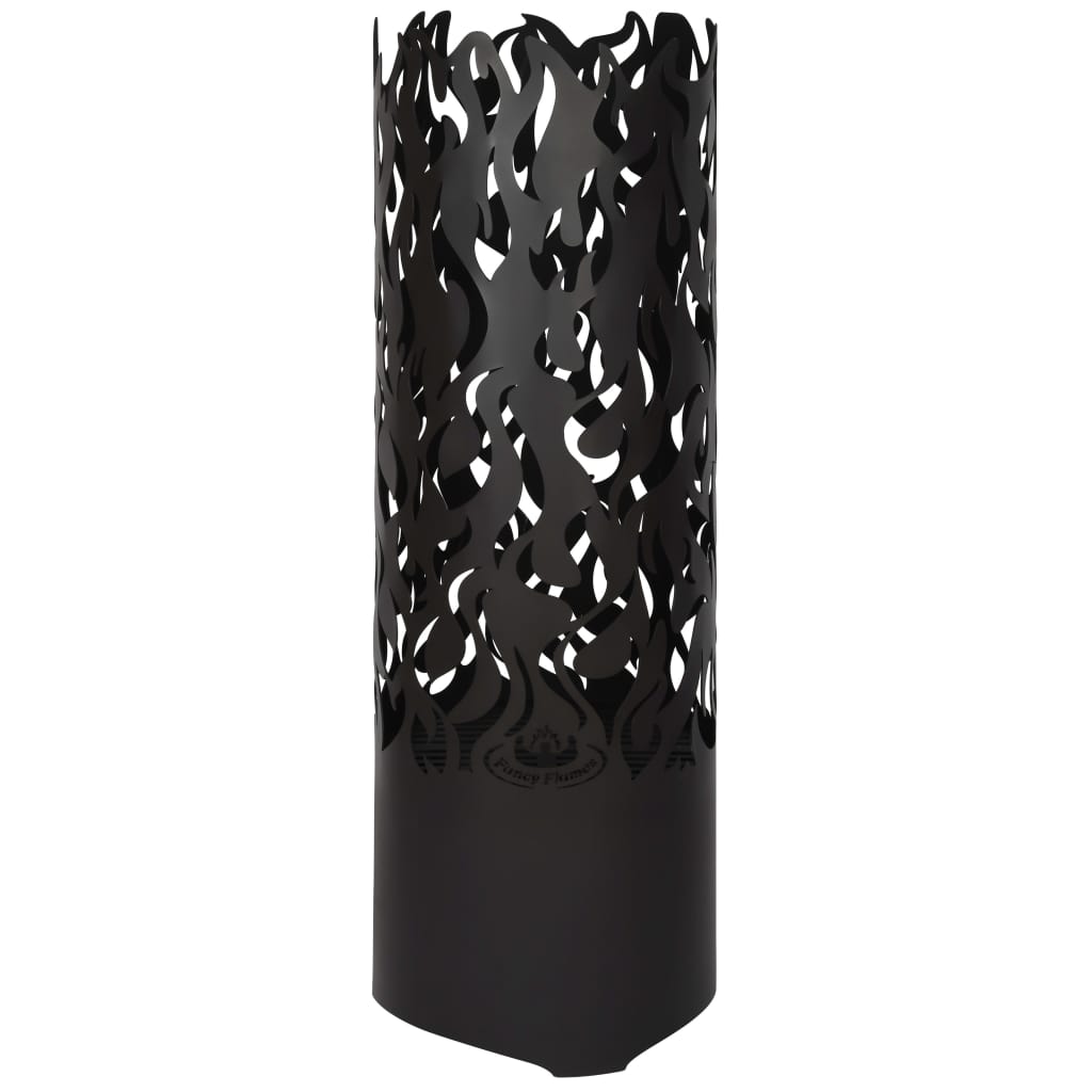 Cos de foc, Esschert Design, Otel, 39 x 118 cm, Negru