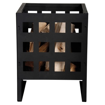 Cos de foc, Esschert Design, Metal, 30,5 x 30,5 x 40 cm, Negru Cos de foc, Esschert Design, Metal, 30,5 x 30,5 x 40 cm, Negru