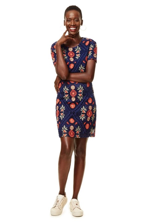 Rochie, Desigual 17WWVW40, Albastru, 34