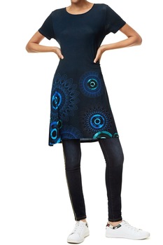 Rochie, Desigual, Albastru inchis, 36 Rochie, Desigual, Albastru inchis, 36