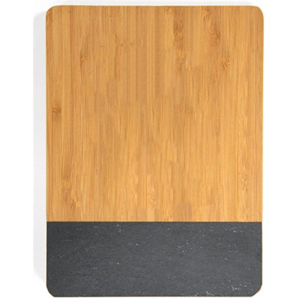 Platou prezentare dreptunghiular RAKI bambus cu piatra mica 33x24xh1,9 cm