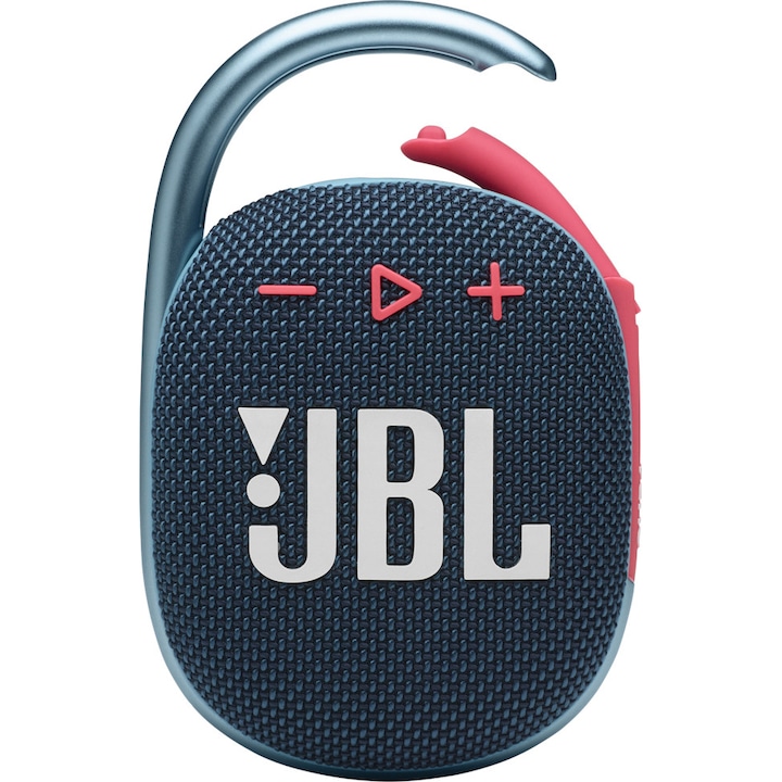 JBL Clip 4 Hordozható hangszóró, Bluetooth, IP67, Kék/Rózsaszín