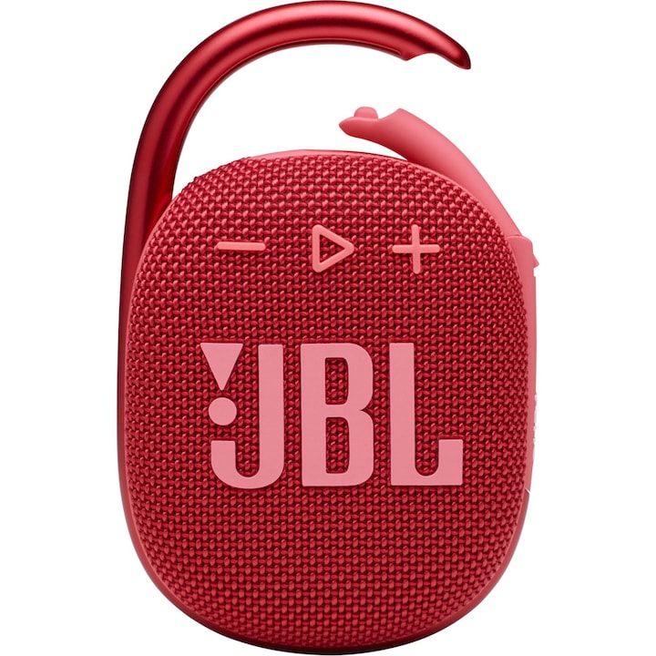 JBL Clip 4 hordozható hangszóró, Bluetooth, IP67, 10 h, Piros