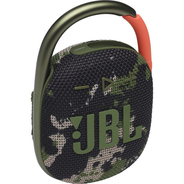 JBL Clip 4 Hordozható hangszóró, Bluetooth, IP67, 10 óra, Terepszínű