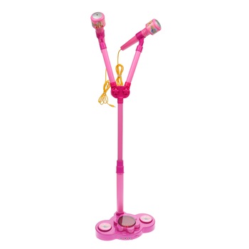 Microfon de jucarie cu amplificator voce inaltime ajustabila si lumini, Set 2 MP3 Star Party dual - 5815R Microfon de jucarie cu amplificator voce inaltime ajustabila si lumini, Set 2 MP3 Star Party dual - 5815R