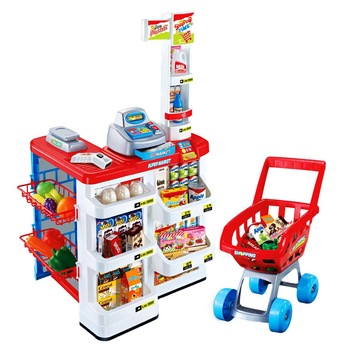 Casa de marcat cu 24 de piese, 48 x 42 x 81cm, Multicolor Casa de marcat cu 24 de piese, 48 x 42 x 81cm, Multicolor