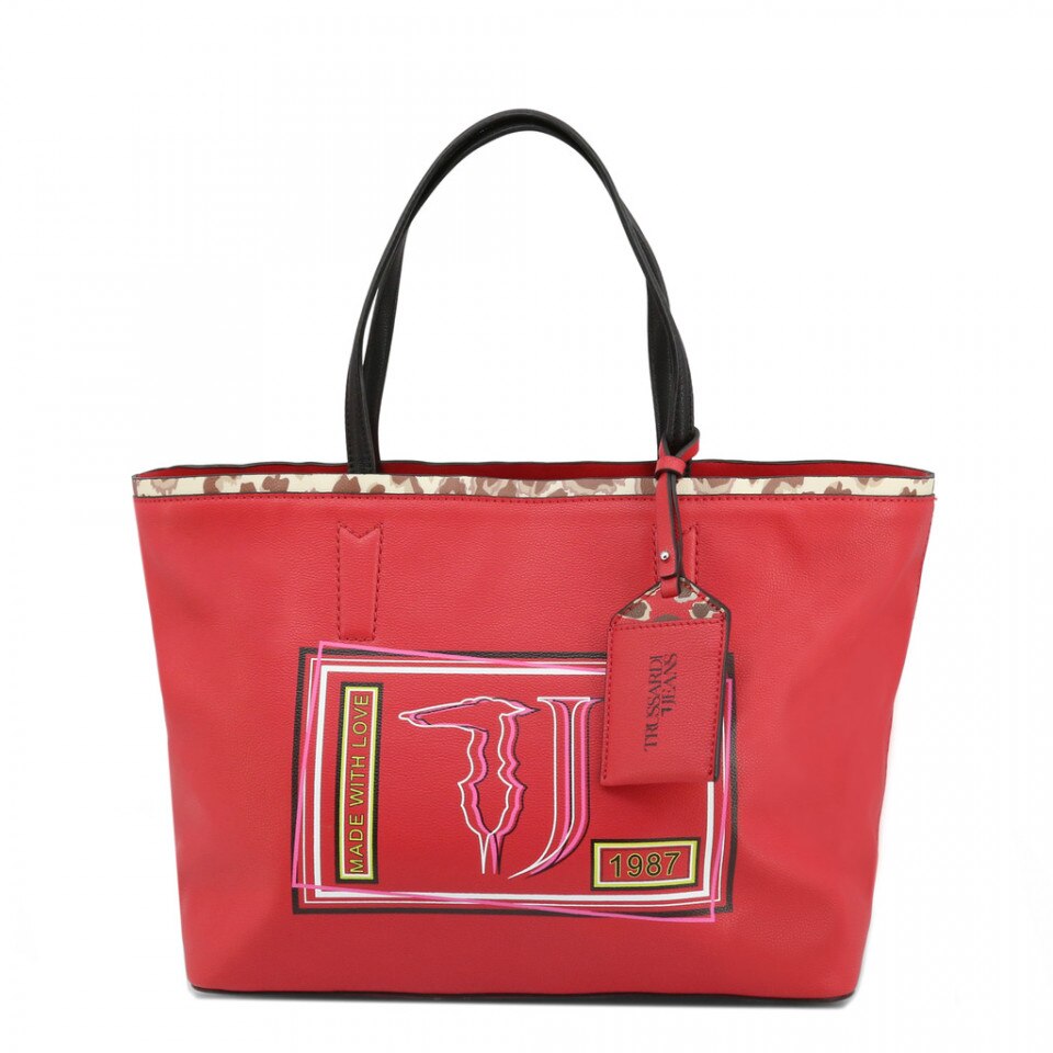 Geanta shopper, dama, Trussardi, LIQUIRIZIA_75B00415-99R150, Rosu