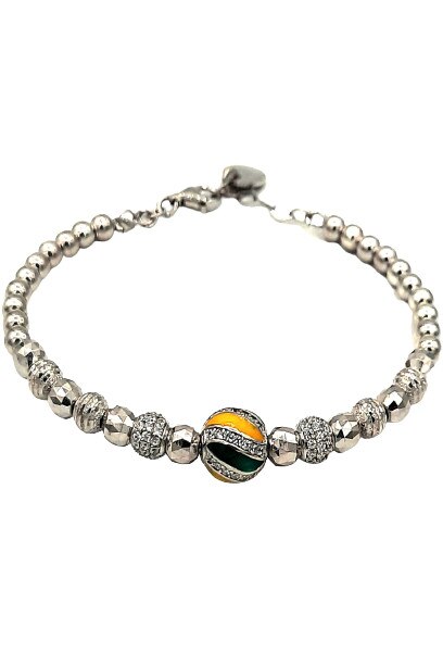 Bratara dama Ag 925, Argintiu - Multicolor