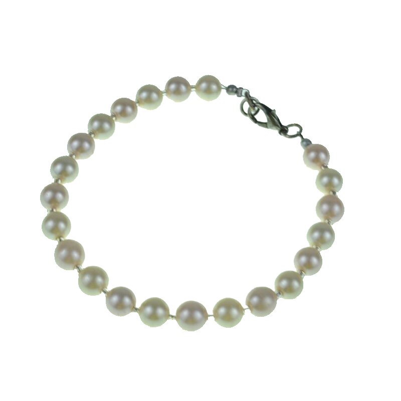 Bratara din perle artificiale 18 cm Mini Junior GB-2, Argintiu