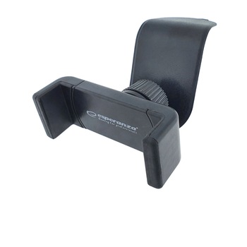 Suport auto cu brate ajustabile intre 55 si 80 mm, Esperanza Bait 94290, cu clema de prindere la grila de ventilatie, negru Suport auto cu brate ajustabile intre 55 si 80 mm, Esperanza Bait 94290, cu clema de prindere la grila de ventilatie, negru