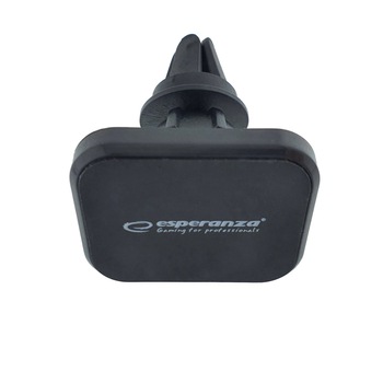 Suport auto magnetic, Esperanza Wile 94291, cu prindere la grila de ventilatie, negru Suport auto magnetic, Esperanza Wile 94291, cu prindere la grila de ventilatie, negru