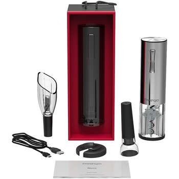 Tirbuson electric Prestigio Nemi PWO103SL, autonomie 70 de sticle, baterie NiMh, accesoriu taiere folie, dop pastrare, aerator Tirbuson electric Prestigio Nemi PWO103SL, autonomie 70 de sticle, baterie NiMh, accesoriu taiere folie, dop pastrare, aerator