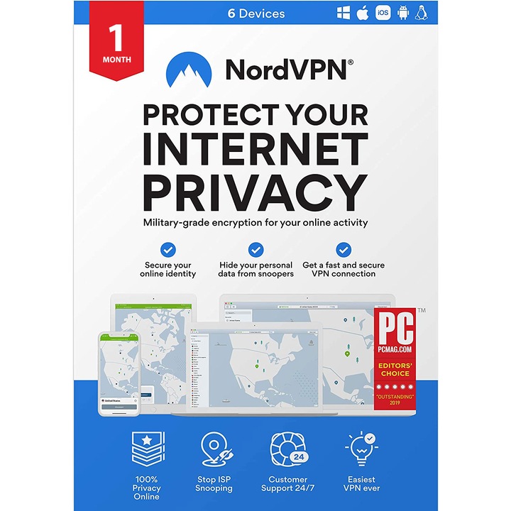 Абонамент за NordVPN, 1 Месец