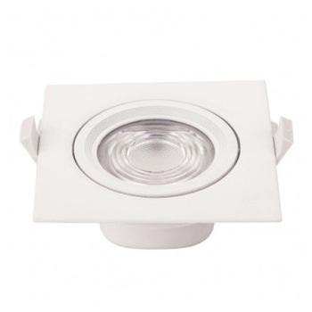 Spot LED Patrat Rotabil 10W Alb Rece Spot LED Patrat Rotabil 10W Alb Rece