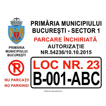 Placuta parcare resedinta personalizata, 400x300mm, Bond 3mm, print UV Placuta parcare resedinta personalizata, 400x300mm, Bond 3mm, print UV