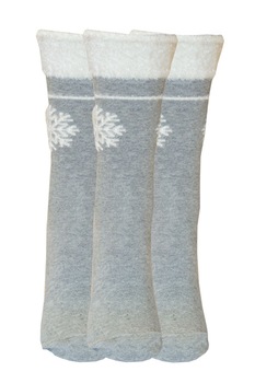 Set trei perechi sosete dama Serena, model Fulg de nea, Gri, 37-41 Set trei perechi sosete dama Serena, model Fulg de nea, Gri, 37-41