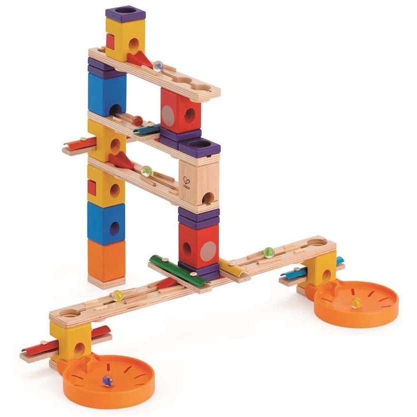 Jucarie educativa, Hape, The Music Motion Quadrilla cu 97 piese din lemn si plastic, pentru dezvoltarea imaginatiei si gandirii