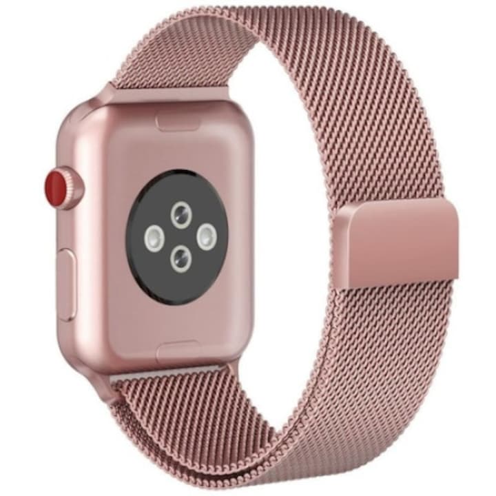Tech-Protect Milaneseband Apple Watch rozsdamentes acél szíj 1/2/3/4/5/6 / SE (38 / 40mm) rózsaszín