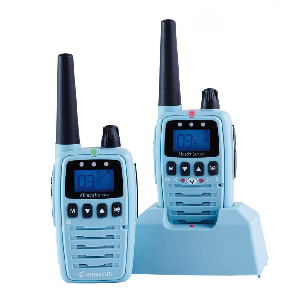 Statie radio PMR portabila Albrecht Bambini Babysitter, analog, set 2 bucati