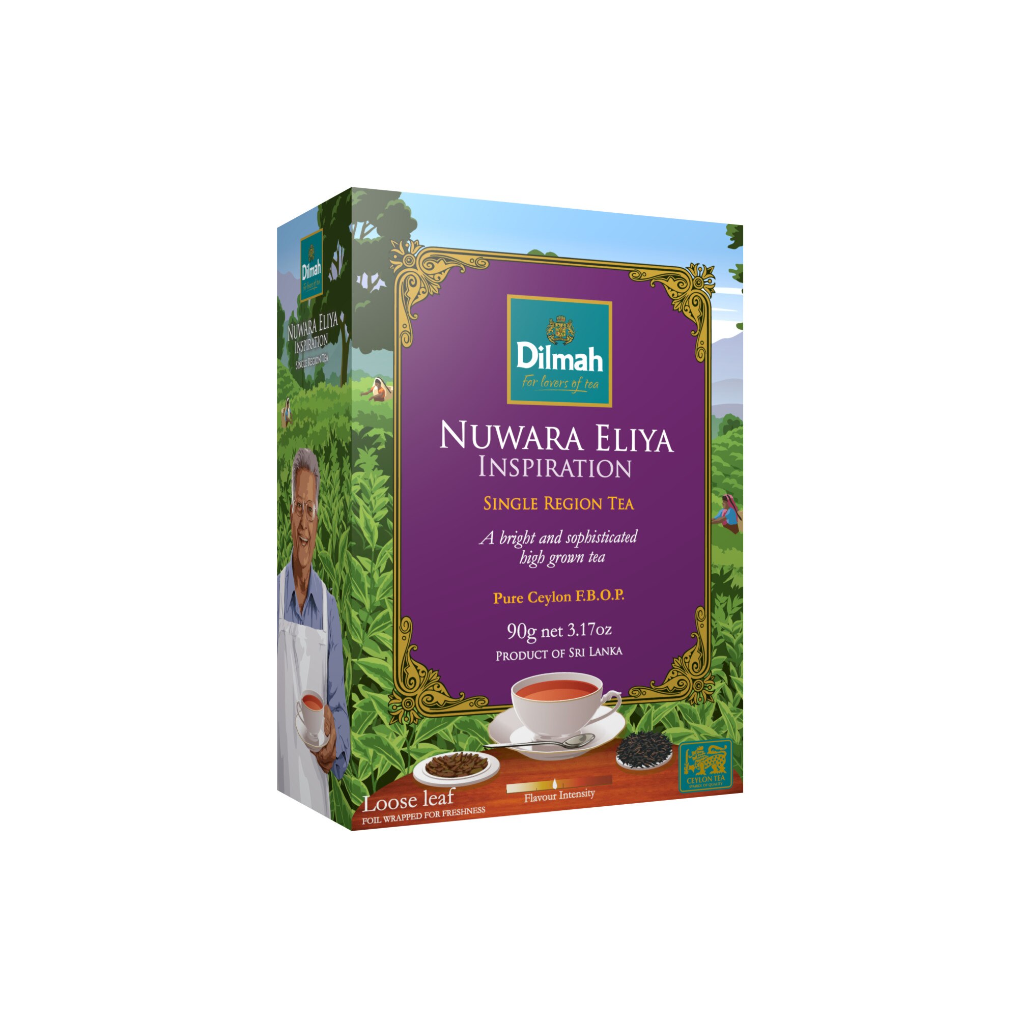 Ceai Negru Nuwara Eliya Inspiration, Dilmah, Cutie Carton, Frunze, 90 g