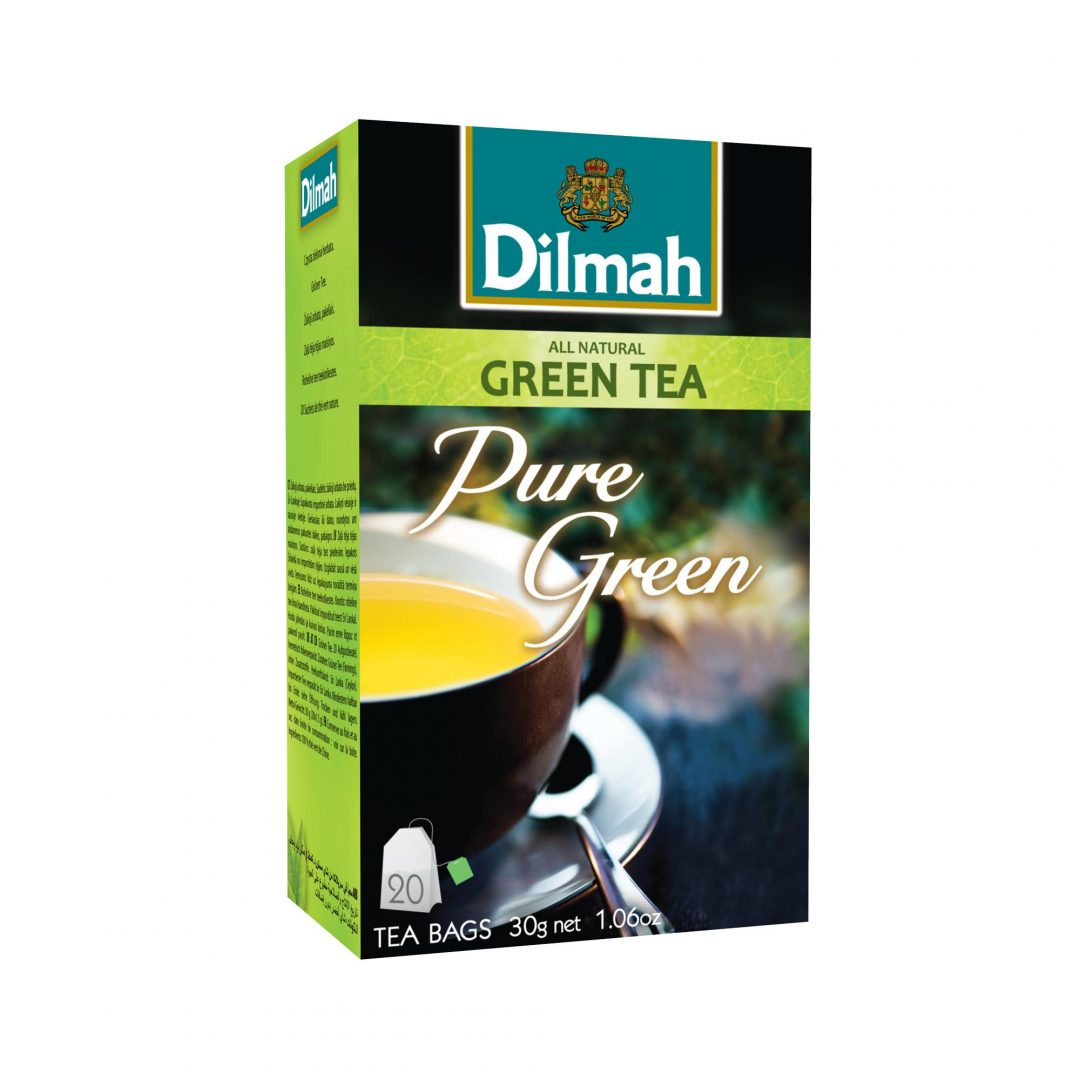 Ceai Verde Pure Green, Dilmah, Cutie Carton, 20 pliculete, 30g