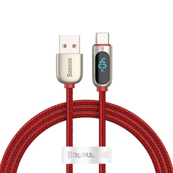 Cablu pentru incarcare si transfer de date Baseus Digital Display, USB/USB Type-C, 40W, 5A, 1m, Rosu Cablu pentru incarcare si transfer de date Baseus Digital Display, USB/USB Type-C, 40W, 5A, 1m, Rosu