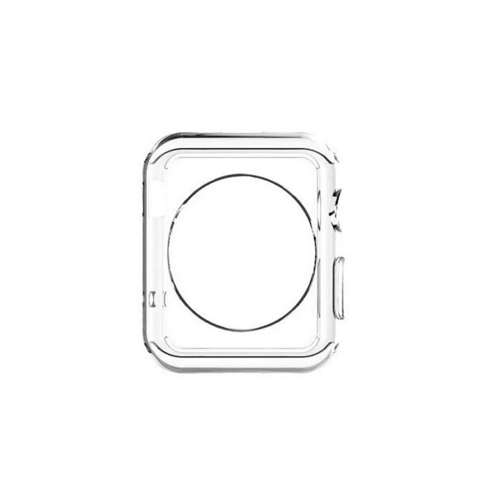 Husa protectie tip Full Body din TPU pentru Apple Watch 42mm, Transparenta