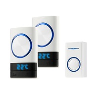 sonerie fara fir rovemo transmitator 2 receptoare protectie ip44 led afisaj temperatura alb imagen 33_0_
0