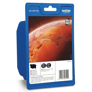 Cartus Brother LC-1100 (LC1100HYBKBP2), Negru 2 bucati Cartus Brother LC-1100 (LC1100HYBKBP2), Negru 2 bucati