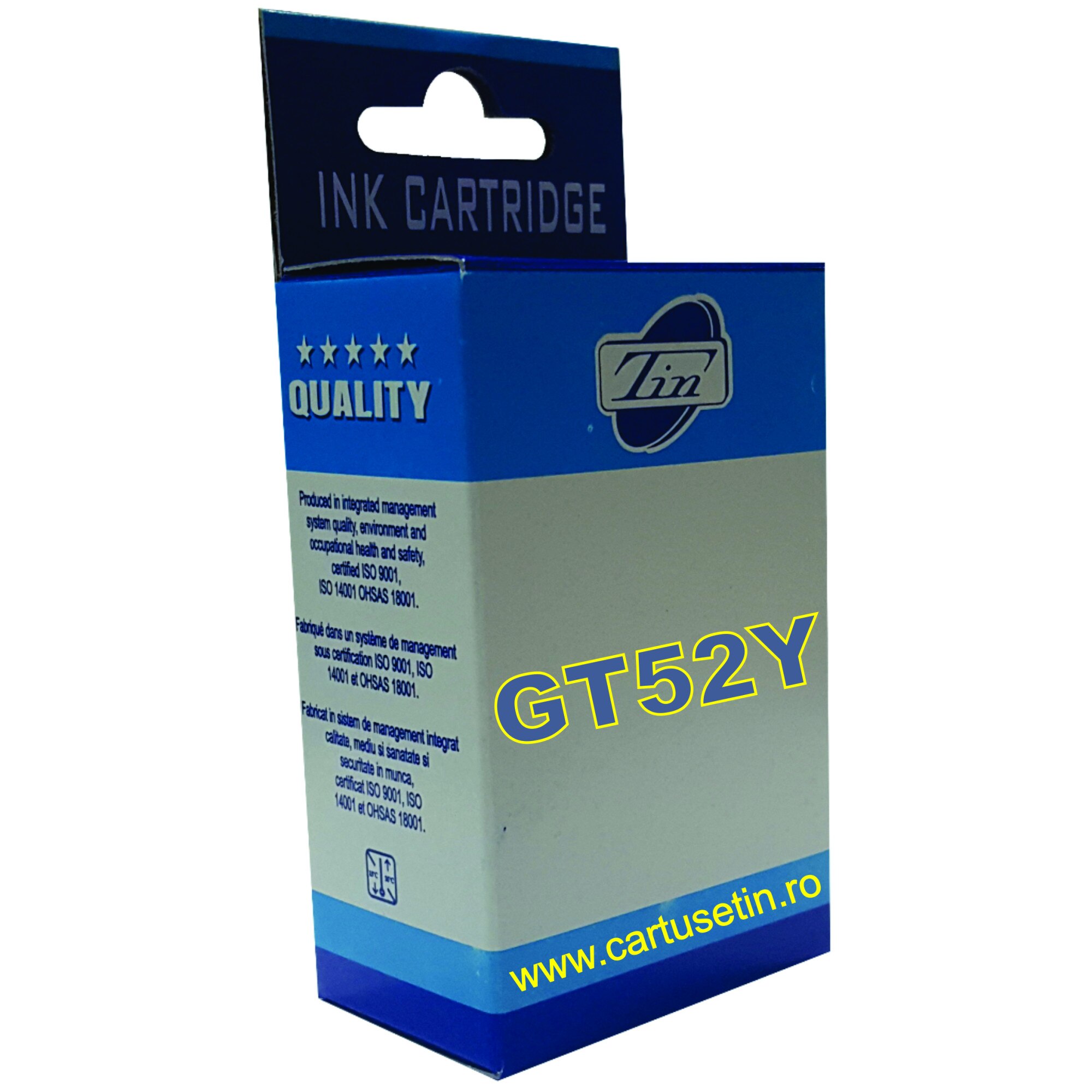 Rezerva cerneala (inkjet) TIN compatibila cu HP M0H56AE / HP GT52Y- 8000 pagini, 70 ml