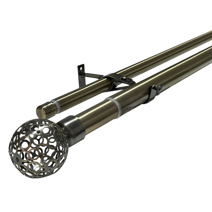 Galerie extensibila bila aurie dubla, 2.1-4m, Draperio