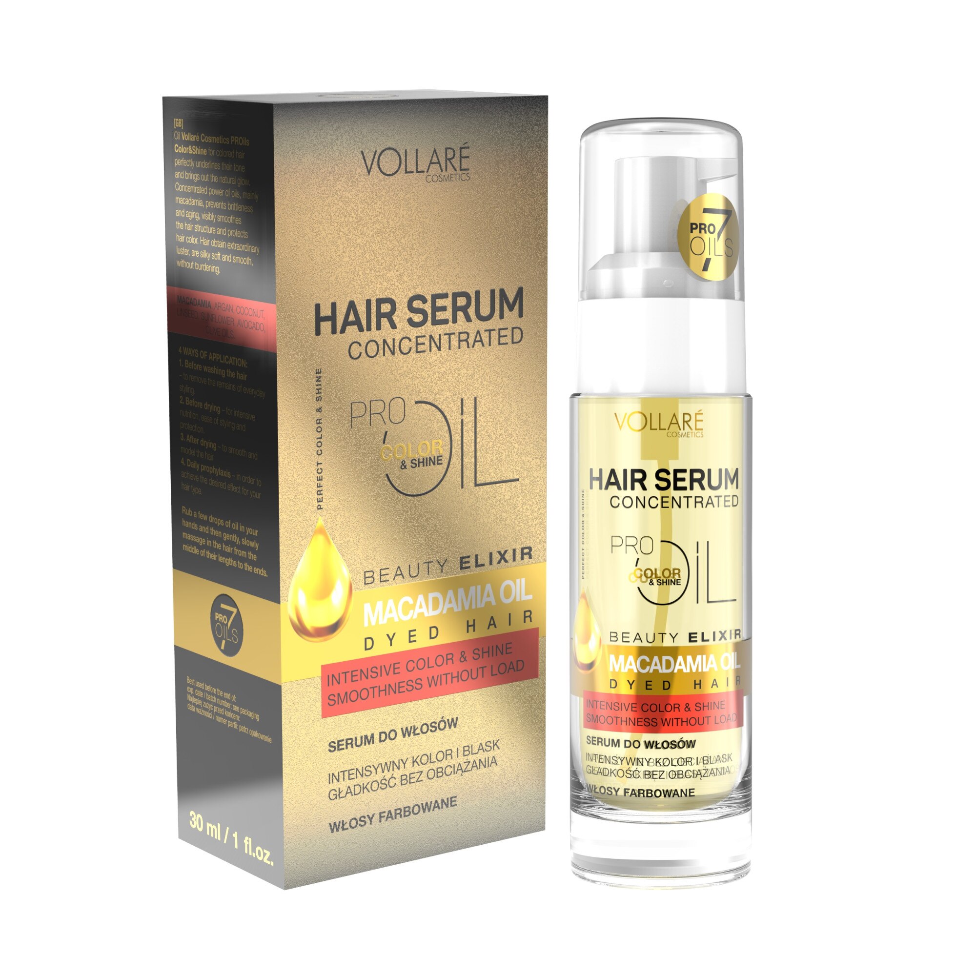 Ser Vollare pentru par vopsit, culoare & stralucire, 30 ml