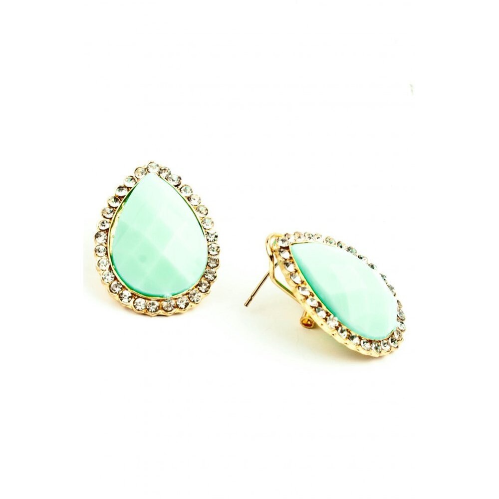 Cercei cu strasuri si pietre fashion