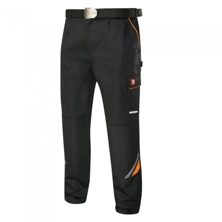 Pantaloni pentru lucru Professional Black, tesatura rezistenta, marimea 56/L-XL