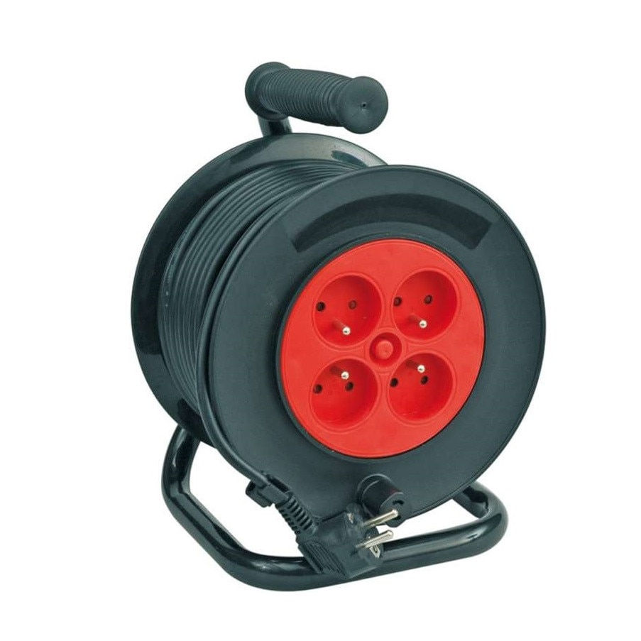Prelungitor electric, 50 m, 4 prize, tambur Vorel 82685