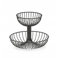 Fructiera Zeller,2 nivele,32x26cm,metal,negru