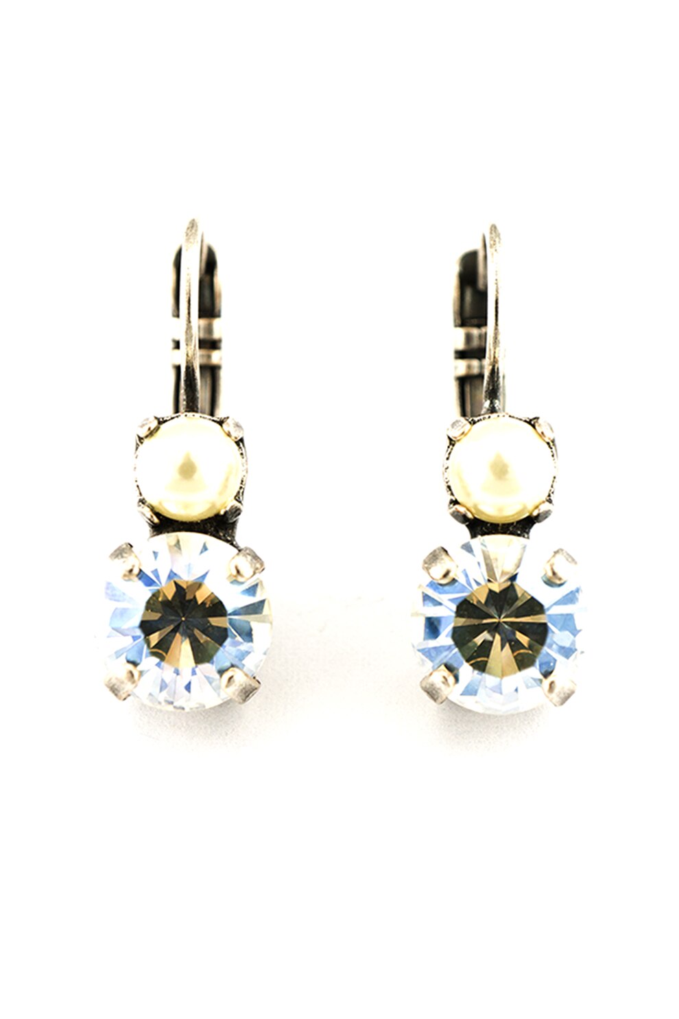 Roxannes - Mariana Jewellery, Cercei placati cu arigint veritabil 925, Argintiu/Alb/Albastru