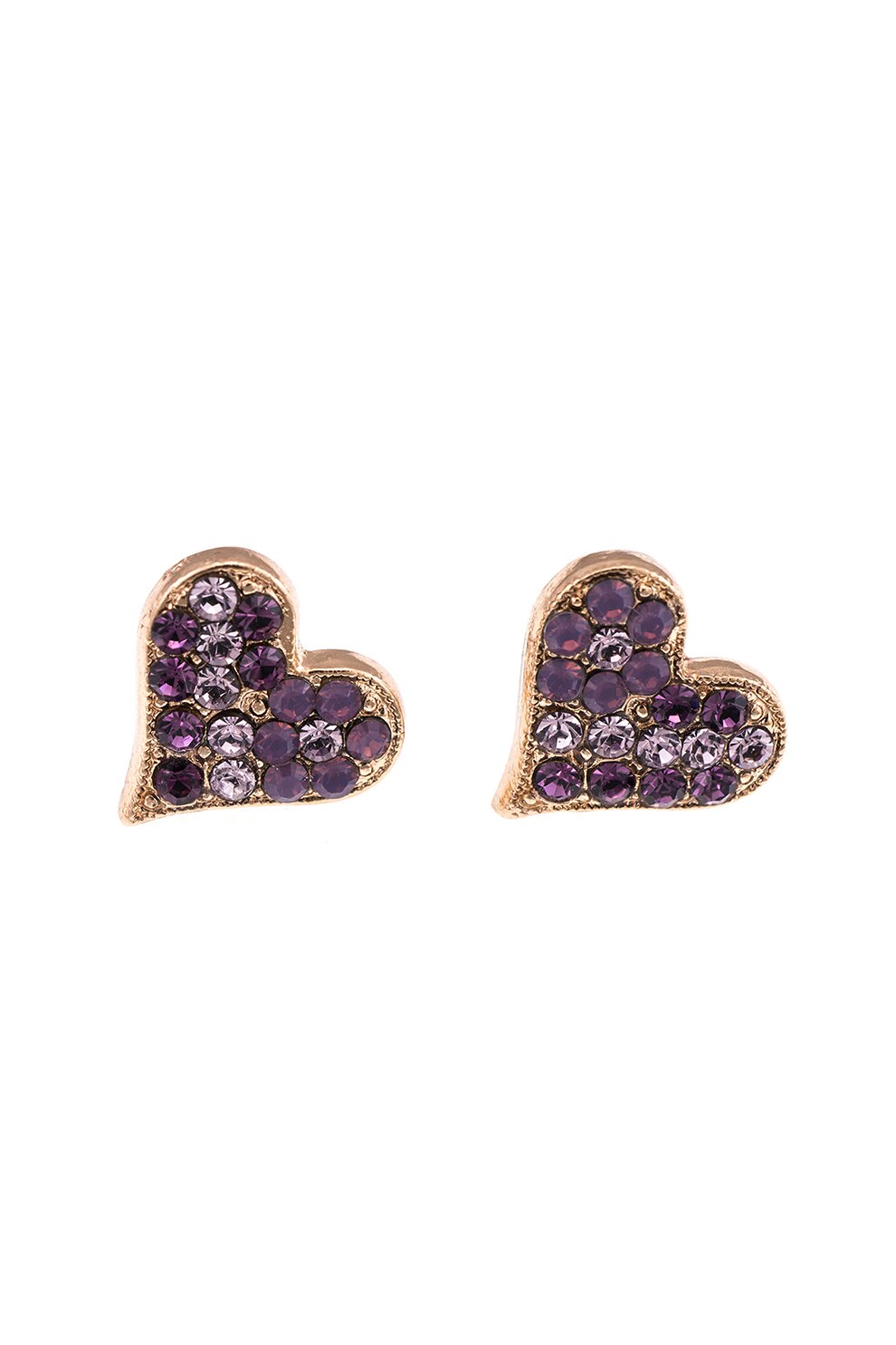 Roxannes - Mariana Jewellery, Cercei cu tija, placati cu aur rose de 24K, Auriu rose/Violet