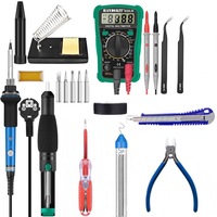 pistol de lipit in trusa 60w  set 12 in 1 multimetru digital  fludor cositor  accesorii pentru electricieni imagen 9_0_
0