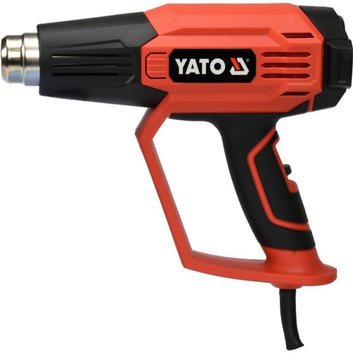 Пистолет за горещ въздух Yato, 1600 W, 650 °C, LCD дисплей, 5 аксесоара