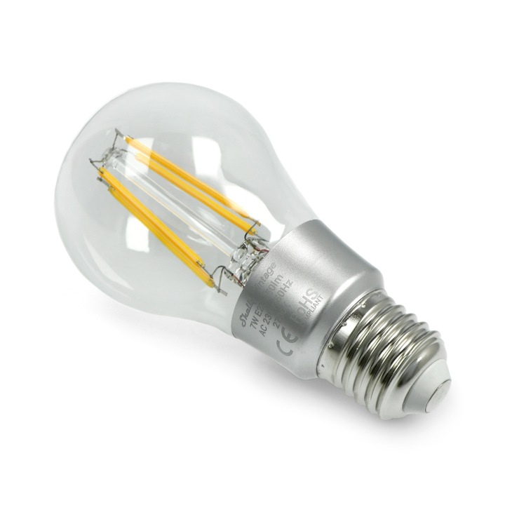 Intelligens izzó Shelly Vintage A60 , Dimmer, Wi-Fi, Alkalmazásvezérlés, E27, 7W, 750 LM