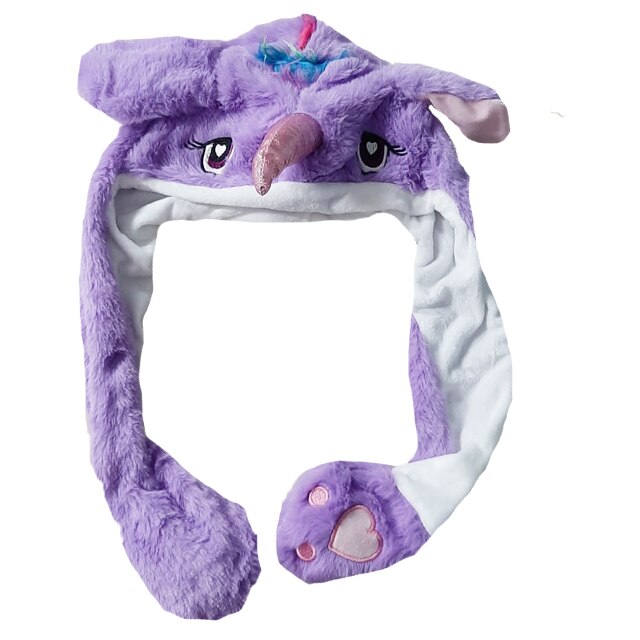 Caciula pentru copii cu leduri model UNICORN MOV